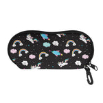 Star Space Unicorn Pattern Print Glasses Case