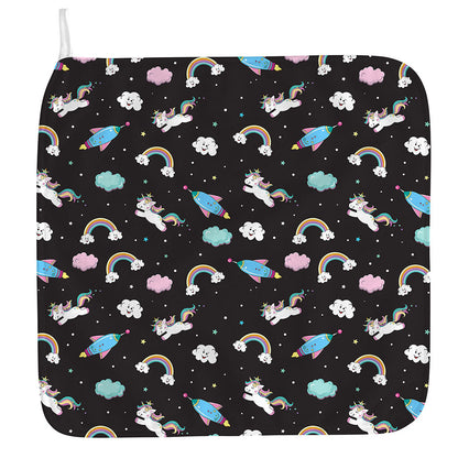 Star Space Unicorn Pattern Print Hand Towel