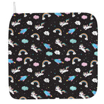 Star Space Unicorn Pattern Print Hand Towel