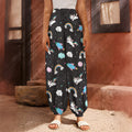 Star Space Unicorn Pattern Print Harem Pants