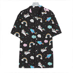 Star Space Unicorn Pattern Print Hawaiian Shirt
