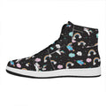 Star Space Unicorn Pattern Print High Top Leather Sneakers