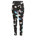 Star Space Unicorn Pattern Print High-Waisted Pocket Leggings