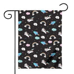 Star Space Unicorn Pattern Print House Flag