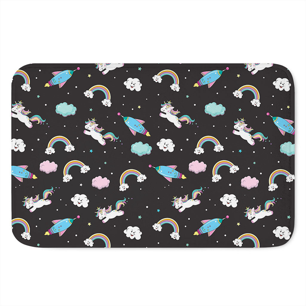 Star Space Unicorn Pattern Print Indoor Door Mat