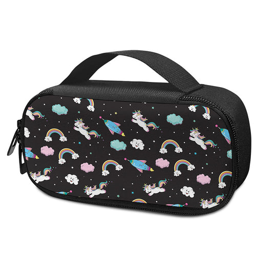 Star Space Unicorn Pattern Print Insulin Cooler Travel Case