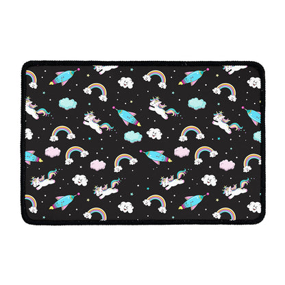 Star Space Unicorn Pattern Print Kitchen Mat