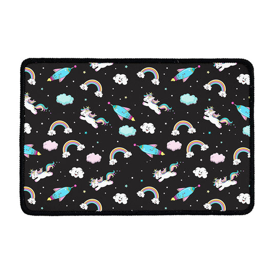 Star Space Unicorn Pattern Print Kitchen Mat