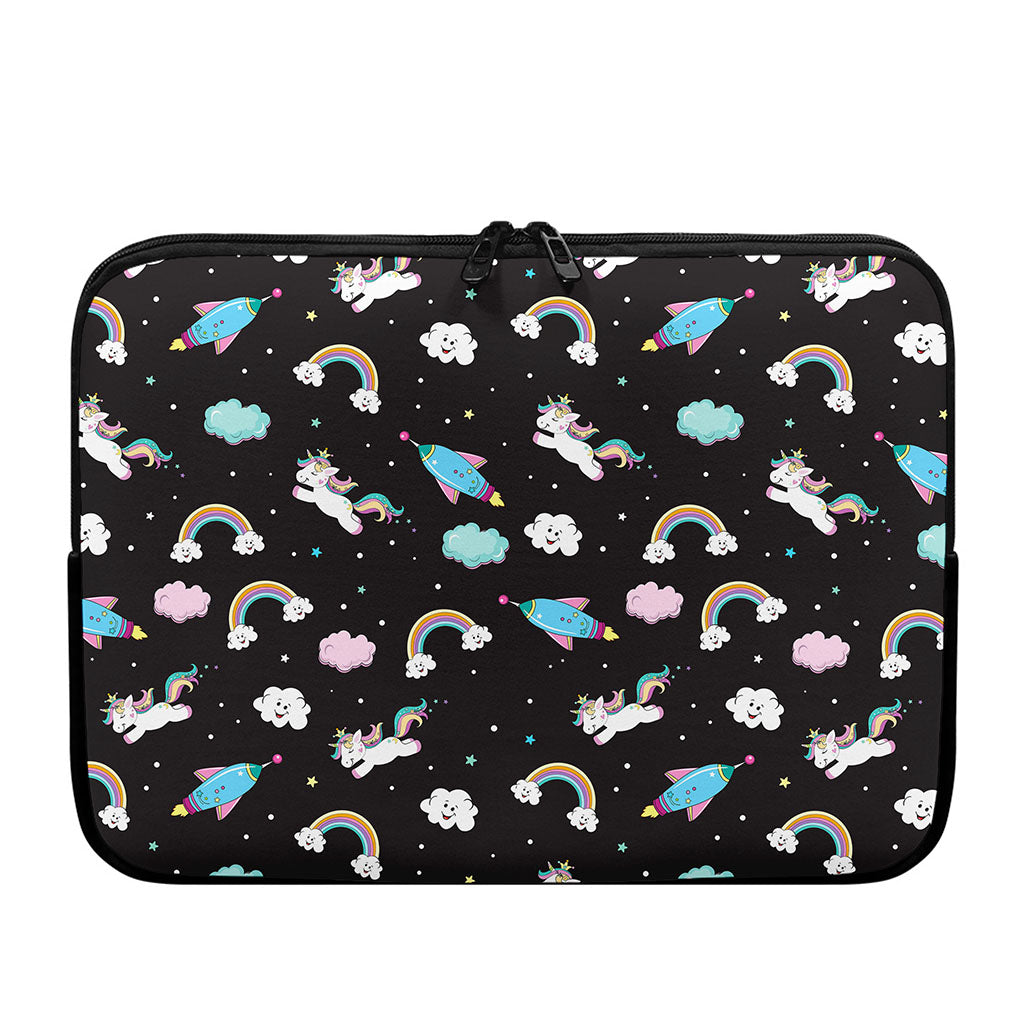 Star Space Unicorn Pattern Print Laptop Sleeve
