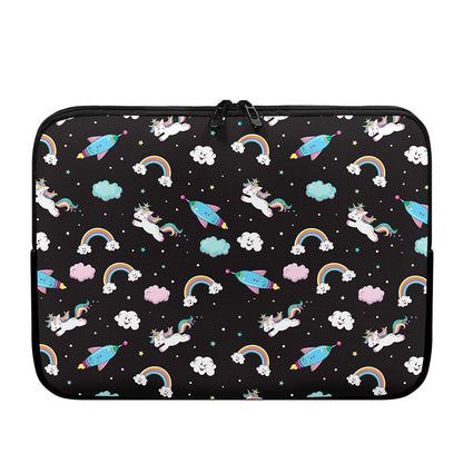 Star Space Unicorn Pattern Print Laptop Sleeve