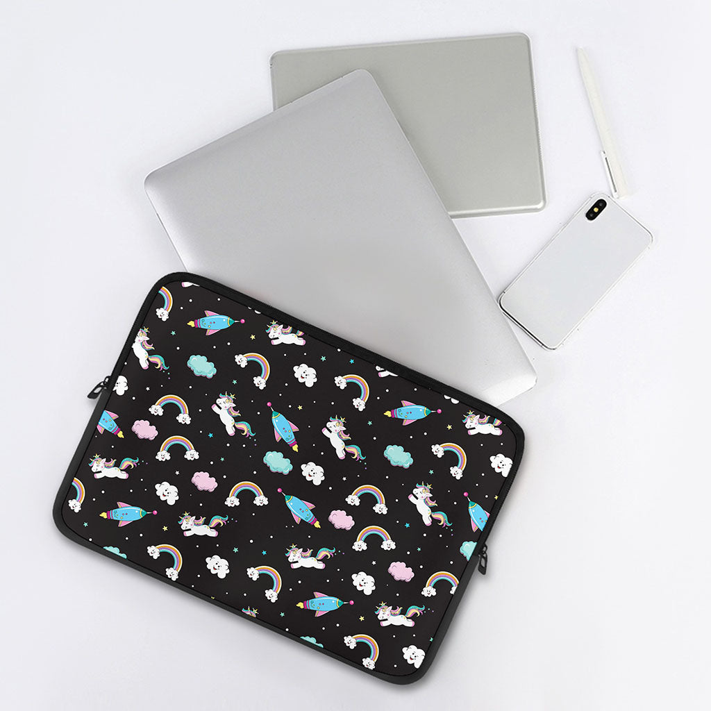 Star Space Unicorn Pattern Print Laptop Sleeve
