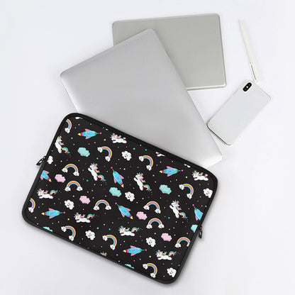 Star Space Unicorn Pattern Print Laptop Sleeve