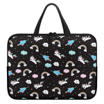 Star Space Unicorn Pattern Print Laptop Sleeve With Handle