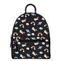 Star Space Unicorn Pattern Print Leather Backpack