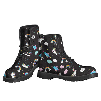 Star Space Unicorn Pattern Print Backpack
