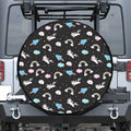 Star Space Unicorn Pattern Print Leather Spare Tire Cover