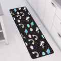 Star Space Unicorn Pattern Print Long Kitchen Mat