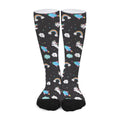 Star Space Unicorn Pattern Print Long Socks