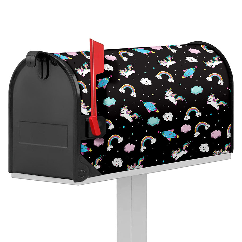 Star Space Unicorn Pattern Print Mailbox Cover