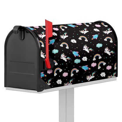 Star Space Unicorn Pattern Print Mailbox Cover