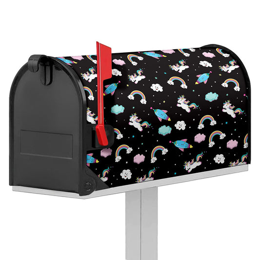 Star Space Unicorn Pattern Print Mailbox Cover
