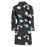 Star Space Unicorn Pattern Print Men's Bathrobe