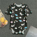 Star Space Unicorn Pattern Print Men's Bodysuit