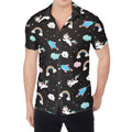 Star Space Unicorn Pattern Print Men's Shirt