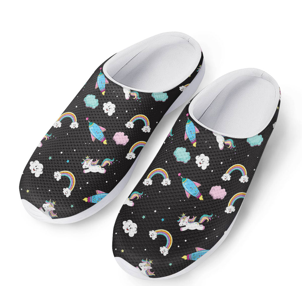 Star Space Unicorn Pattern Print Mesh Casual Shoes