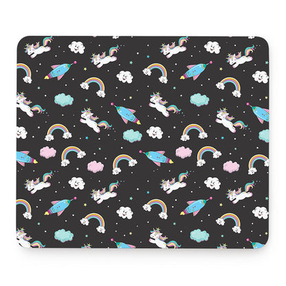 Star Space Unicorn Pattern Print Mouse Pad