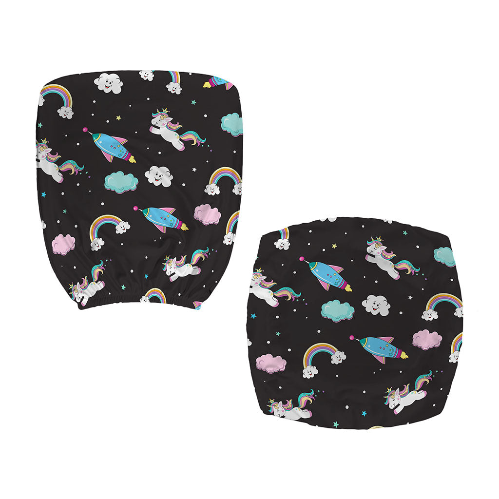 Star Space Unicorn Pattern Print Office Chair Cover