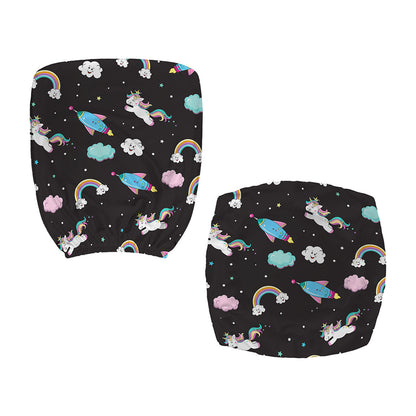 Star Space Unicorn Pattern Print Office Chair Cover