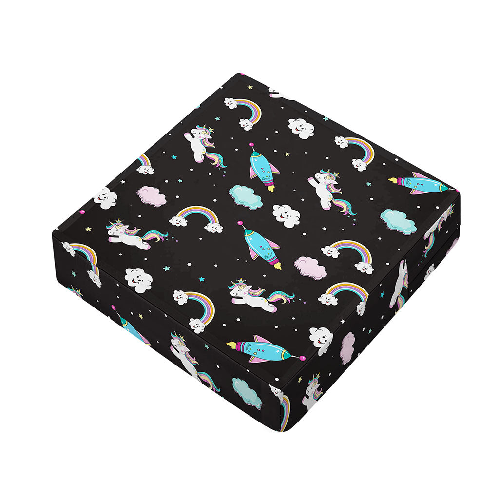 Star Space Unicorn Pattern Print Outdoor Seat Cushion Cover