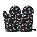 Star Space Unicorn Pattern Print Oven Mitts