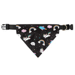 Star Space Unicorn Pattern Print Over The Collar Dog Bandana