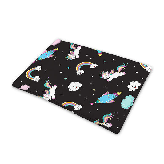 Star Space Unicorn Pattern Print Pet Cooling Mat Cover