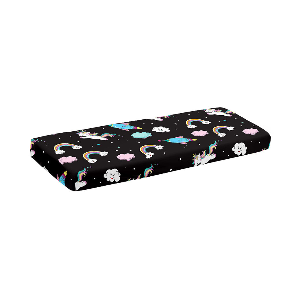 Star Space Unicorn Pattern Print Piano Keyboard Cover