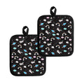 Star Space Unicorn Pattern Print Pot Holders