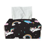 Star Space Unicorn Pattern Print Rectangle Tissue Box Cover