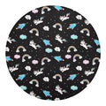 Star Space Unicorn Pattern Print Round Blanket