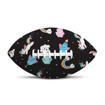 Star Space Unicorn Pattern Print Rugby Ball