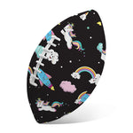 Star Space Unicorn Pattern Print Rugby Ball
