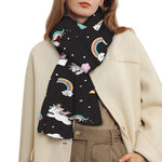 Star Space Unicorn Pattern Print Scarf