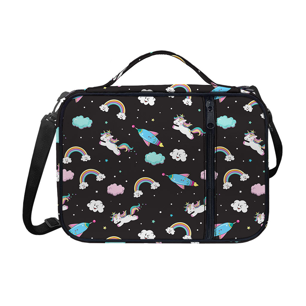 Star Space Unicorn Pattern Print Shoulder Strap Bible Bag