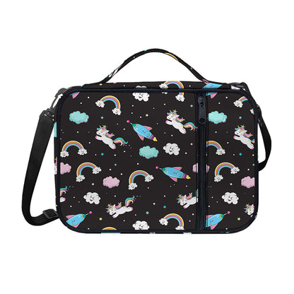 Star Space Unicorn Pattern Print Shoulder Strap Bible Bag