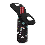 Star Space Unicorn Pattern Print Single Neoprene Wine Tote