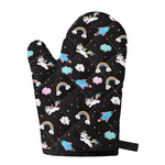 Star Space Unicorn Pattern Print Single Oven Mitt