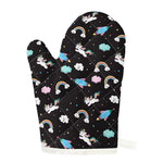 Star Space Unicorn Pattern Print Single Oven Mitt