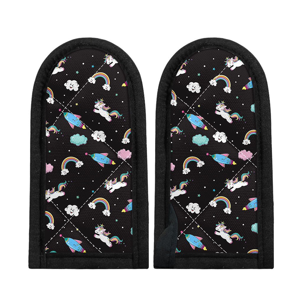 Star Space Unicorn Pattern Print Skillet Handle Cover