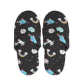 Star Space Unicorn Pattern Print Slippers